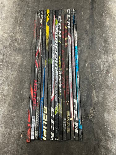 14 broken Senior hockey stick(Used)