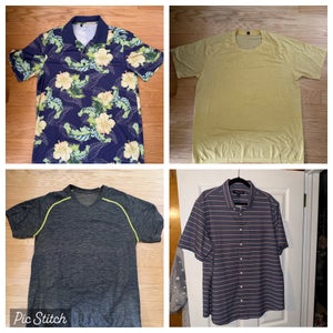 Mix of Lululemon mizzen+Main and golf polos
