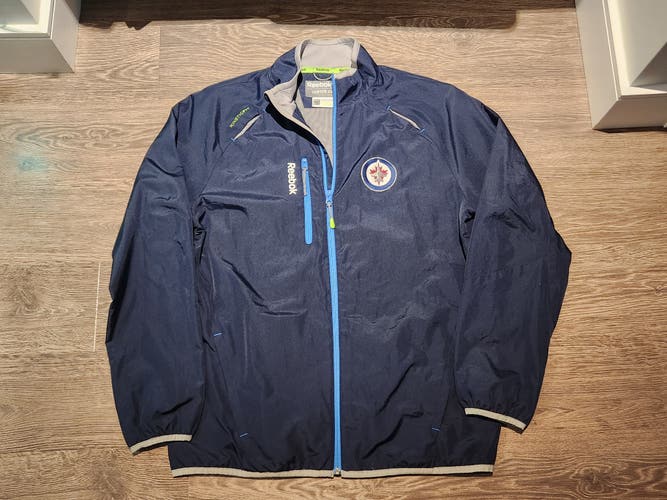 Winnipeg Jets NHL Reebok Center Ice Collection Kinetic Fit Zip Up Jacket Mens Small