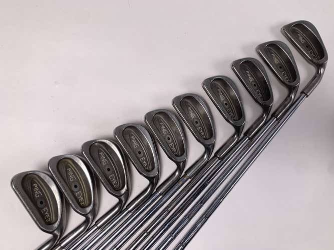 Ping Eye 2 Iron Set 2-PW+SW Black Dot Karsten ZZ-Lite Stiff Steel Mens RH