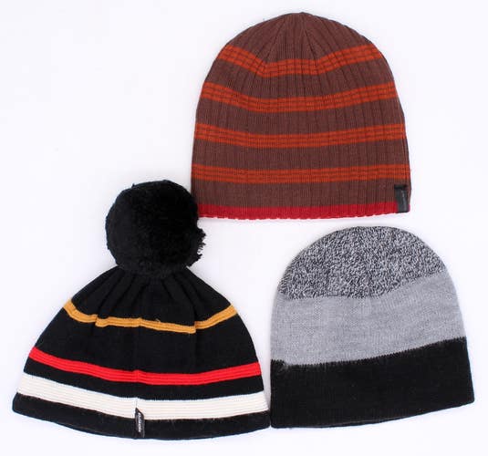 Cable Knit Pattern Hats Winter Beanies Snow Caps (Variety Pack Of 3)