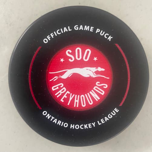 Soo Greyhounds puck