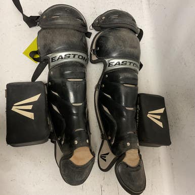 Used Easton GAMETIME Intermediate Catchers Leg Guards Black 11855-S000203222