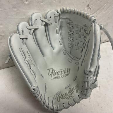Used Rawlings Liberty Advanced RLA120-18W LH Throw Fastpitch Gloves White 12" 11855-S000203198