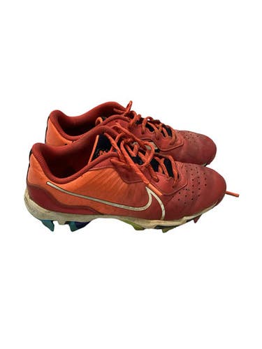 Used Nike DIAMOND BASEBALL CLEAT BB/SB Cleats Red Junior 06 11347-S000268635