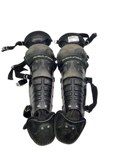 Used Rawlings LGPLY-B Catchers Leg Guards Black T-Ball 11347-S000268631