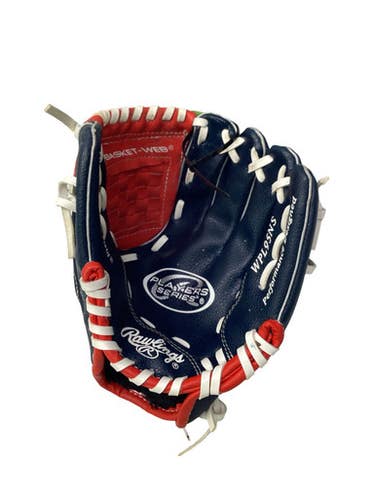 Used Rawlings 9 1/2 INCH PLAYER SERIES BB/SB Glove RH Throw Navy Blue 9 1/2" 11347-S000268632