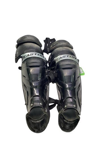 Used Easton GAMETIME ADULT 15 Catchers Leg Guards Black Adult 11347-S000268597