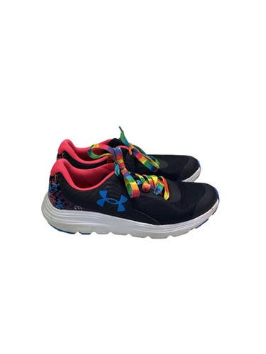Used Under Armour OUT HUSTLE Running/X-Train Shoes Y Black And Pink Junior 04.5 11347-S000268557