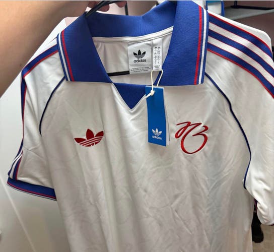 White Large Men's Adidas Jersey (New)