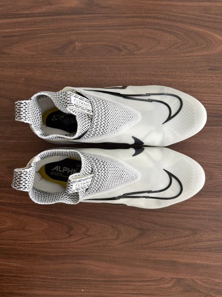 Nike Alpha Menace Elite 3 Football Cleats White/Black Mens  display picture 2