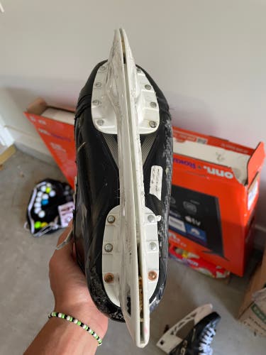 Black 2024 CCM Tacks XF Pro Hockey Skates Regular Width Pro Stock 8 (Used)
