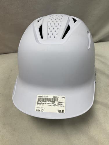 Used Evoshield BASEBALL HELMET Batting Helmet No Mask White XS 11490-S000272731