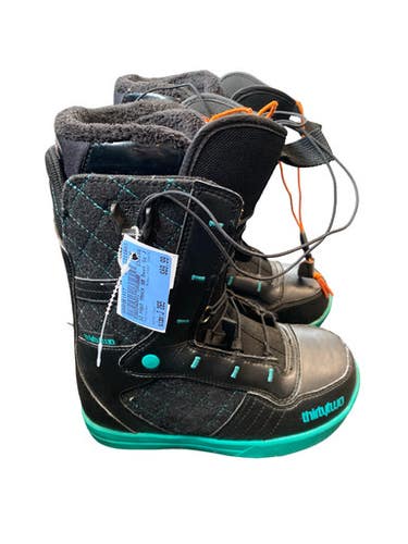 Used ThirtyTwo FAST TRACK Girls Snowboard Boots Teal Junior 06.5 11883-S000161417
