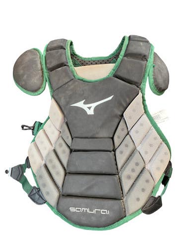 Used Mizuno SAMURAI Catchers Chest Protector Green Adult 11883-S000161403