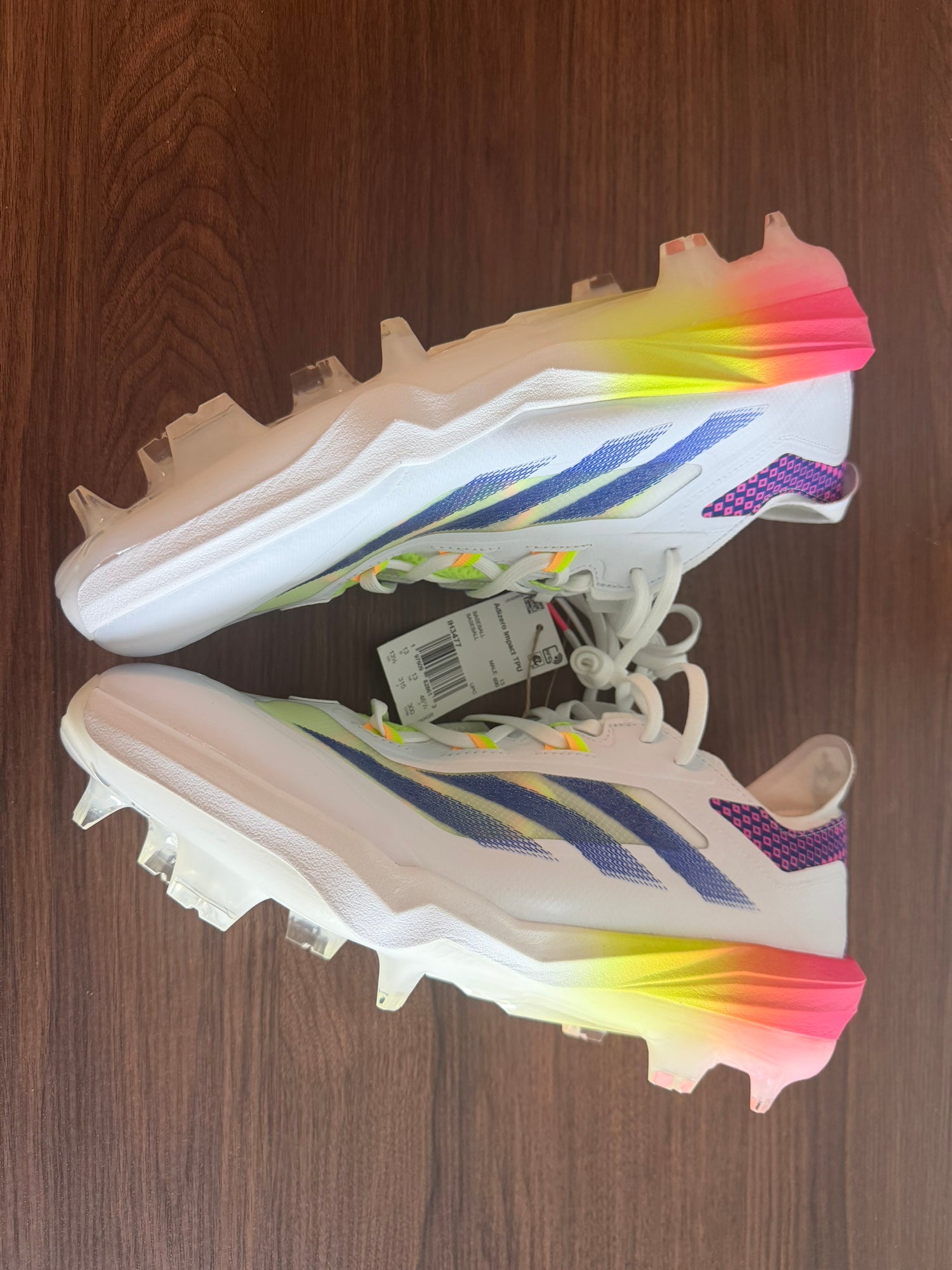 Adidas Adizero Impact TPU Candy Red/Blue Baseball Cleats Size Men\'s 13.5 JR7826 Adidas Adizero Impact TPU Candy Pack Baseball Cleats JR7826  main image 3