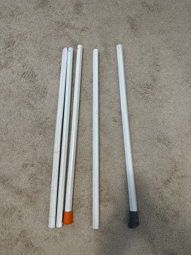 (5 PACK) White blank Lacrosse attack Shafts (Used)
