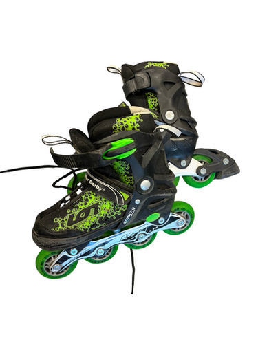 Used RollerDerby STABILITY INLINE Child Rec Fitness Skates Black Adjustable 11682-S000132004