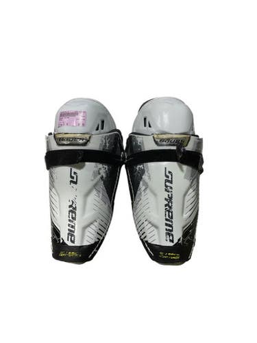 Used Bauer SUPRE Junior Shin Guards White 11" 11847-S000035218