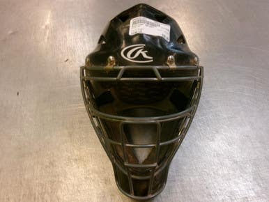 Used Rawlings HELMET Catchers Helmet w/Mask Black LG 11339-S000201952
