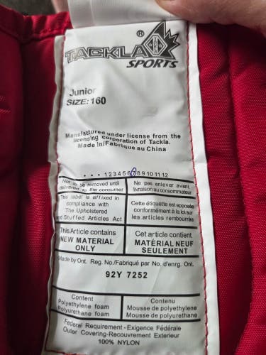 Junior Medium Tackla 700 Hockey Pants (New)