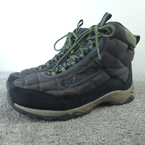 Columbia Fire Camp Boot Mens Size 10 Waterproof Black Gray Lace Up Shoes