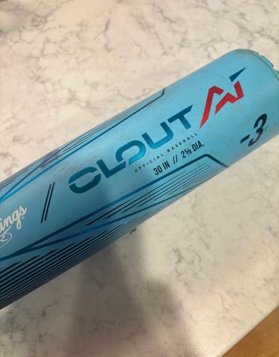 2024 Rawlings Clout AI Alloy BBCOR Certified Bat (-3) 27 oz 30" (Used)
