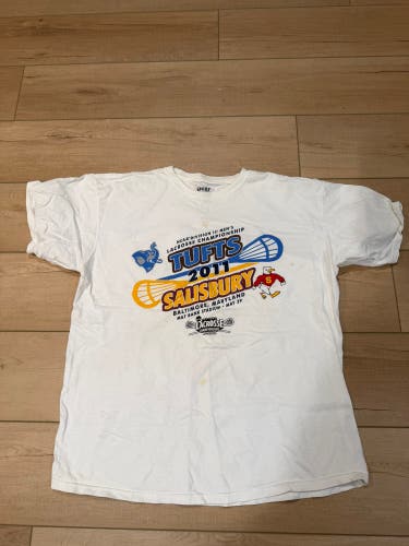 White XL D3 Championship Weekend Men's Lacrosse Shirt (Used)