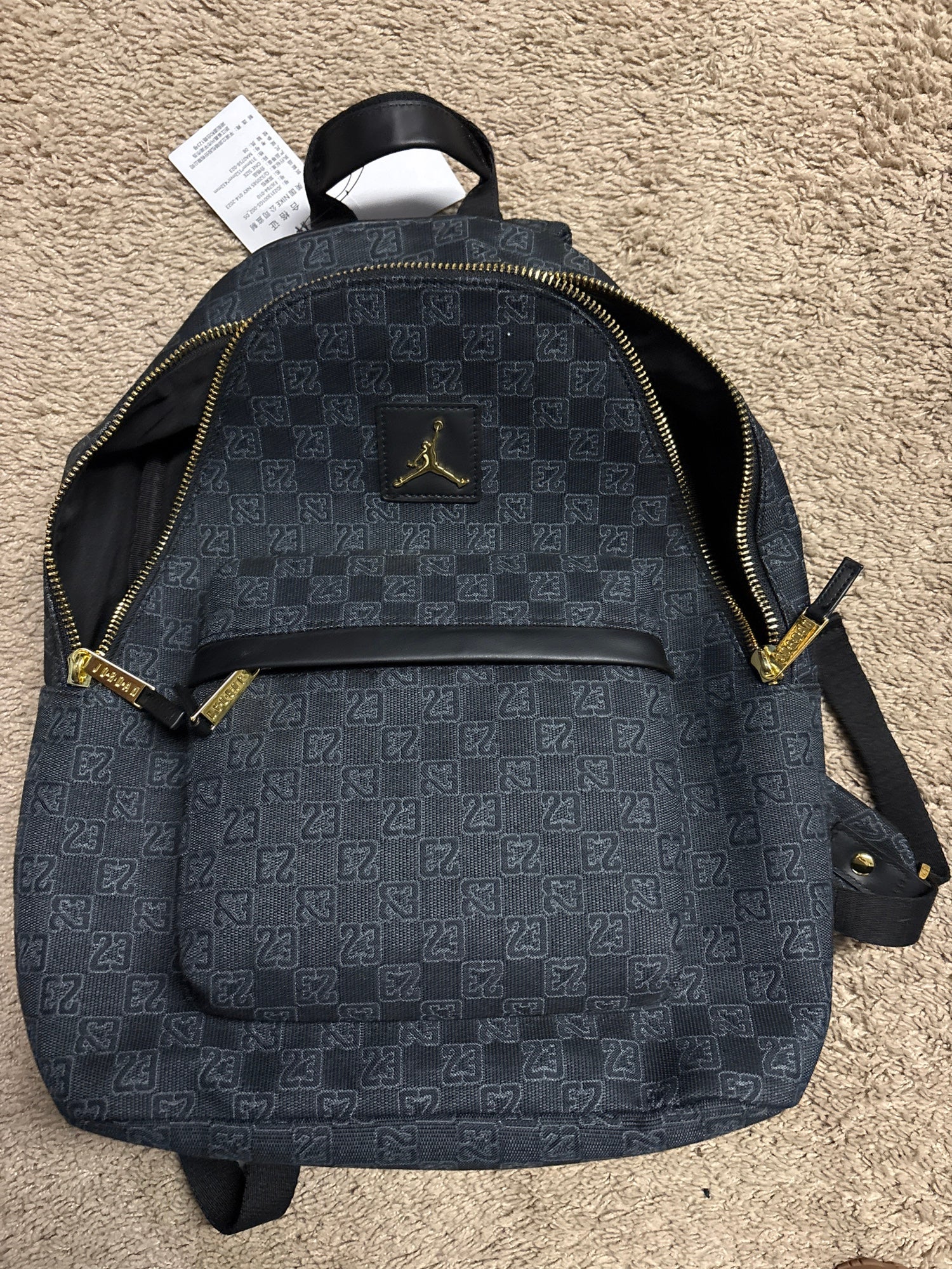 nike air jordan backpack black 12 Retro Mens (Black/Gold) Its designed to take you throughout your day (and even overnight!) Jordan Collectors Backpack - Black