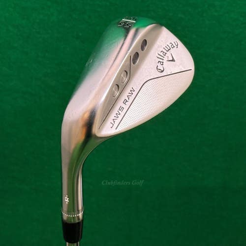 LH Callaway Jaws Raw Chrome 56-10S 56 Sand Wedge NS Pro Zelos 8 Steel Regular