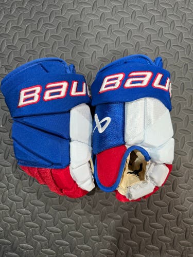 Kitchener Rangers Bauer Vapor Hyperlite Gloves 14" Pro Stock (Used)