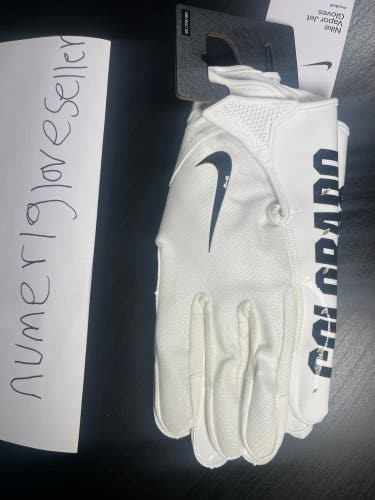 Colorado buffs White Adult Nike Vapor Jet 7.0 Gloves (New)