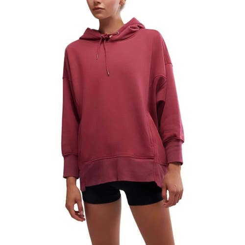 Free People FP Movement Sprint to the Finish Hoodie Womens S Sour Cherry DSGL856
