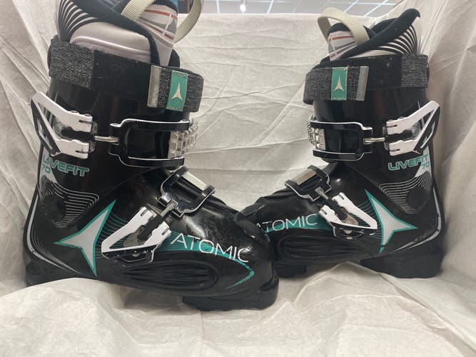 Mondo 24 & 24.5 Women's Atomic Live Fit 70 All Mountain Ski Boots Soft Flex (Used)