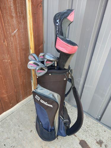 Ti-Teh X Gen II Ladies Flex Complete 10 Piece Golf Set w Wilson Cart Bag