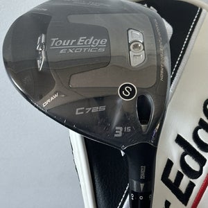 Tour Edge Exotics C725 Fairway 3-Wood 3W 15* Stiff HZRDUS Black 70g w/ Cover NEW