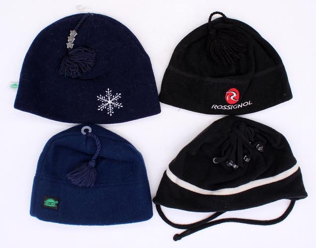 Fleece Jr Hats Black/Navy (Variety Pack Of 4)