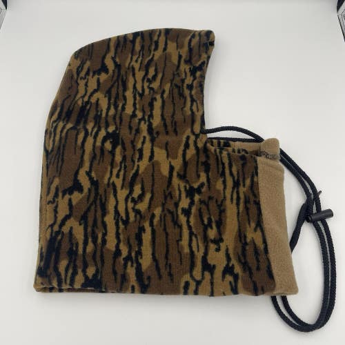 Vintage Mossy Oak Camouflage Fleece Neck Gaiter Adjustable Balaclava Hood