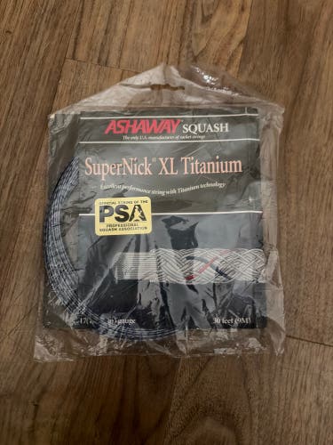 Ashaway Squash SuperNick XL Titanium string 30 ft -17 (1.25 mm) Gauge (New)
