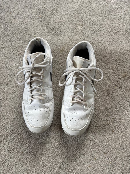 White Men's Size M 11.0 (W 12.0) Adult Nike Air Jordan Low Top Molded Cleats (Used)