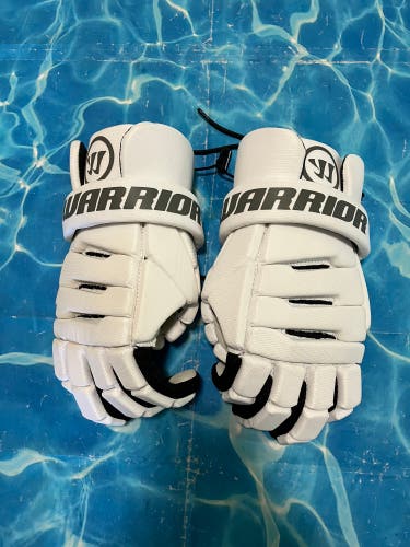 White Warrior Burn FB Lacrosse Gloves (New)