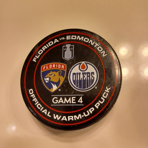 2025 Florida Panthers vs Edmonton Oilers Game 4 Warm-up Puck