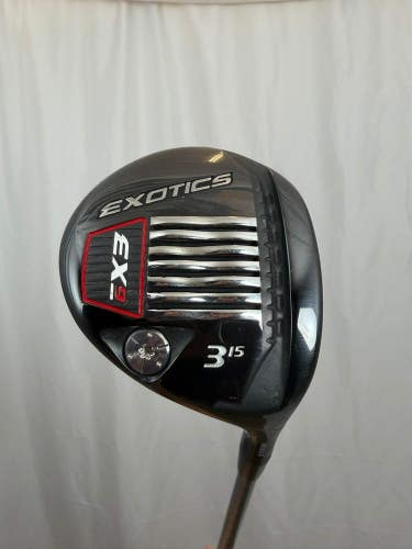 Tour Edge Exotics EX9 3-Wood 15 Matrix Ozik Stiff Flex 42.75 +HC NICE