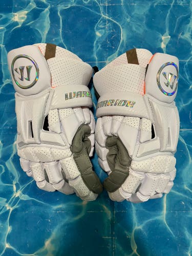 White Warrior Burn XP Lacrosse Gloves (New)