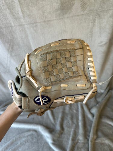 Gray Rawlings Sure Catch RH Pitcher's Softball Glove 12" (Used)
