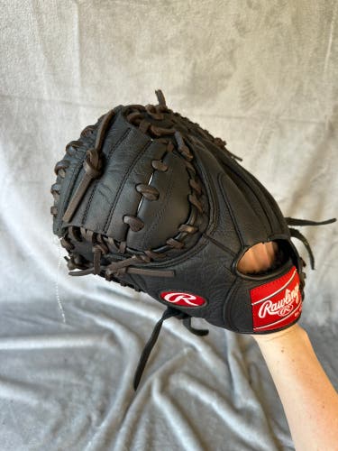 Black Rawlings Premium Series LH Catcher's Baseball Glove 32.5" (Used)