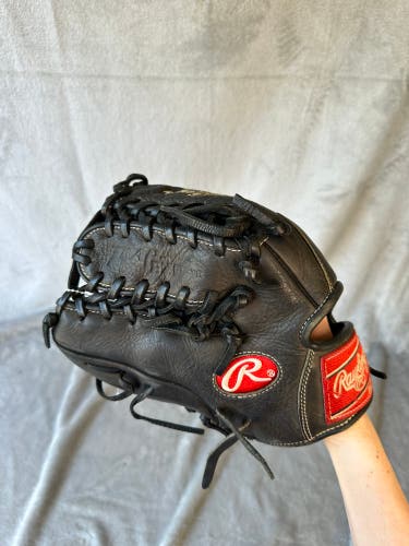 Black Rawlings Gold Glove Gamer Series LH Outfield Baseball Glove 12" (Used)