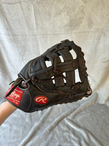 Black Rawlings Premium Series RH First Base Baseball Glove 12.5" (Used)