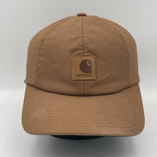 Carhartt Duck Canvas Ear Flap Trapper Hat Cap Fitted Mens M/L Brown Fleece Lined