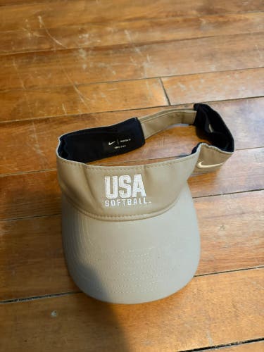 Nike Dry Fit Tan Visor for softball